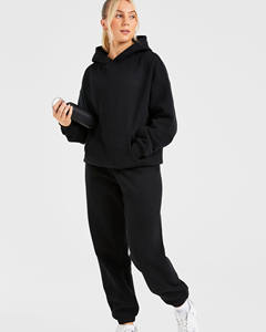 Tout nouveau design personnalisé de haute qualité couleur noire sweats à capuche pour femmes et survêtement vêtements d'entraînement de gymnastique pantalons pour femmes - Product Image 5