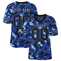 Maillot de football américain rétro vert camouflage de l'armée thaïlandaise personnalisé de haute qualité, col en V, 100% polyester, anti-UV, séchage rapide THROWN