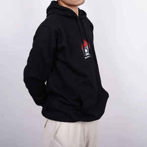 Venta al por mayor 100% algodón pesado personalizado pulóver con capucha Unisex Streetwear con serigrafía patrón sólido Premium para hombres - Product Image 4