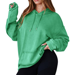 เสื้อสเวตเตอร์มีฮู้ดสไตล์วินเทจของผู้หญิงที่มีเชือกผูก-รูปทรงผ่อนคลายที่ทันสมัยเหมาะสำหรับการออกนอกบ้านแบบลำลองสวมใส่สบายอย่างมีสไตล์ - Product Image 3