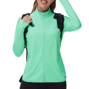 Top élégant produit veste de survêtement 2025 Polyester Spandex respirant avant fermeture éclair vestes de survêtement pour les femmes - Product Image 3