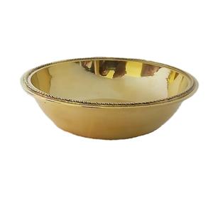 Nuevo tazón para servir martillado más vendido, tazón para servir alimentos de metal de alta calidad con chapado en oro a precio al por mayor - Product Image 4