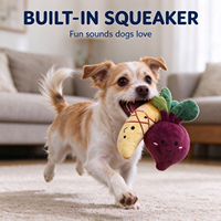 Jouet à mâcher pour animaux de compagnie en peluche, fruits et légumes de dessin animé, jouet interactif pour chien, jouet sonore, résistant aux morsures, fournitures pour animaux de compagnie