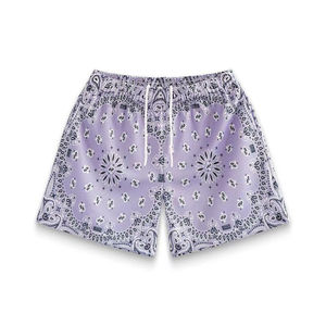 Short de plage de gymnastique pour hommes taille moyenne tissée à séchage rapide avec poches et fermeture à cordon imprimé short décontracté pour hommes vente en gros OEM - Product Image 2