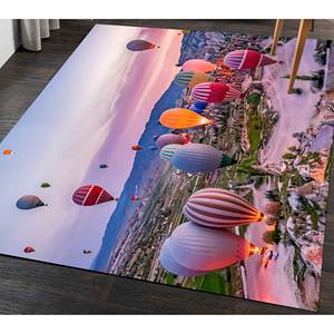 Cappadocia Sunrise Rug: Hot Air <b>Balloon</b> View, Non-Slip Carpet,Chenille Rug - Product Image 2