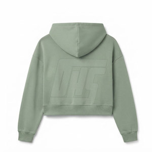Hoodies courts personnalisés pour femmes, sweat-shirts à manches longues, streetwear décontracté, crop tops, fournisseur de vêtements en gros - Product Image 2