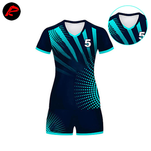 Uniformes de volleyball de qualité professionnelle conçus sur mesure Style d'ensemble léger entièrement sublimé - Product Image 4