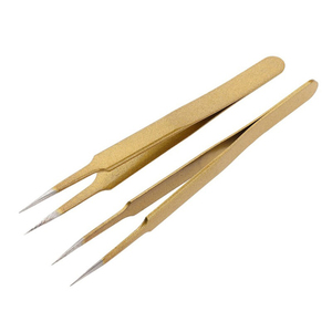 Pinzas profesionales de Extensión de pestañas de acero inoxidable hechas en Pakistán Diseño de logotipo personalizado para uso en belleza - Product Image 3