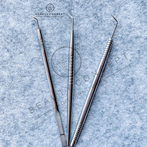 Outils de beauté écologiques de qualité supérieure en acier inoxydable Outils de levage de cils de couleur unie Forme liquide Lifting des cils - Product Image 5