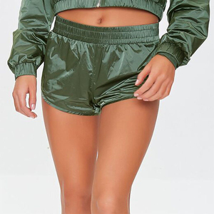 Custom Manufacturers Women Windbreak Short Set's Casual Outfits 2 Piece Windbreaker Shorts Set's Customized Women Nylon Set's - Product Image 3