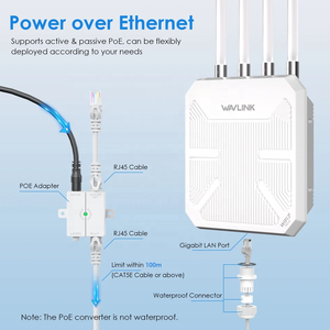Répéteur WiFi Mesh Extérieur Haute Qualité Original 5100Mbps Longue Portée 1KM <span class=keywords><strong>AP</strong></span> WL-WN573HBE2 BE5100 Routeur Extérieur Wavlink WiFi 7 - Product Image 3