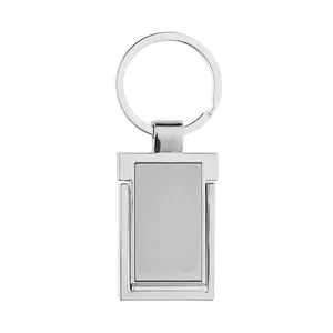 Porte-clés en métal durable avec support de téléphone, gadgets écologiques RCS - Product Image 1
