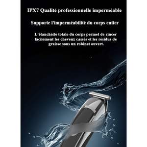 Tondeuse Électrique Professionnelle pour Cheveux, Barbe et Corps, Affichage Numérique, Rechargeable USB, Acier Inoxydable, IPX7, pour Voiture et Camping-Car - Product Image 6