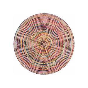 Tapis rond en jute tissé à la main Tapis rond de yoga Prix de gros naturel Tapis rond personnalisé de salon Tapis de sol en jute du Bangladesh - Product Image 3