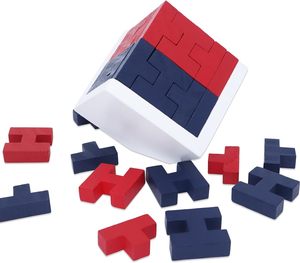 Wooden Brain Teaser <b>Puzzle</b> <b>Cube</b> T-Shaped Kids Challenging 3D Logic Game Educational Eco-Friendly Toy Basket Stuffer Gift - Product Image 4