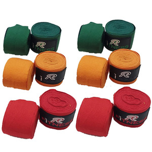 Bandages de boxe en coton RC Fitness Wear MMA - Fermeture auto-agrippante personnalisée antidérapante, gants d'entraînement légers pour adultes - Product Image 1