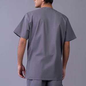 Combinaison de travail en spandex à prix avantageux, couleur originale pure, extensible, coupe ajustée, pantalon de jogging et chemise, uniforme de travail - Product Image 2
