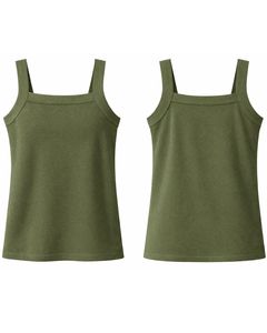 Débardeur sans manches vert olive personnalisé pour femme, col carré, décontracté, été, tissu extensible doux, fabricant personnalisé, vente en gros - Product Image 6