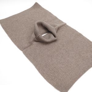 Calentador de cuello y pecho de Cachemira mongol en beige orgánico y marrón Fasionable - Product Image 3