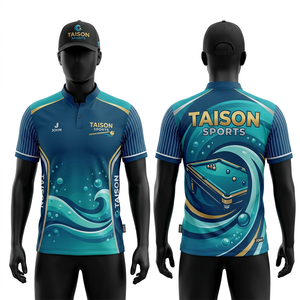 เสื้อสนุกเกอร์ผู้ชายคุณภาพสูง 175 GSM ผลิตจากไมโครไฟเบอร์โพลีเอสเตอร์ สีเหลือง-ดำ ด้านข้างทำจากผ้าประสิทธิภาพสูง ซึมซับเหงื่อได้ดี - Product Image 2