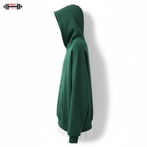 Boxy alta calidad pulóver lujo francés Terry 100% algodón en blanco Regular Fit Vintage invierno hombres para negro 300gsm - Product Image 6