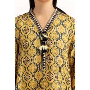 IUSTKSD-968 Conjunto de Traje de 3 Piezas de Seda Cruda Estampada para Mujer - Product Image 1