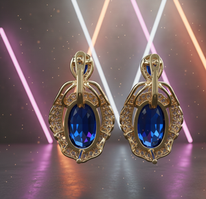 Pendientes de Plata de Ley 925 al por Mayor, con Hidro Verde en Varias Formas, Chapados en Oro de 18K, Joyería de Fabricante - Product Image 2