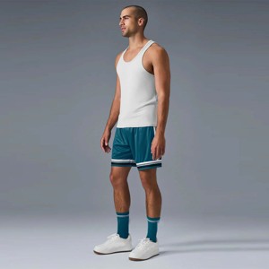 เสื้อกล้ามออกกำลังกายสีขาวสำหรับผู้ชายเสื้อออกกำลังกาย - Product Image 4