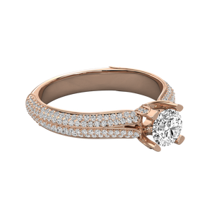 Bague pour femme en or 9 carats avec diamant solitaire cultivé en laboratoire, élégante et luxueuse - Product Image 3