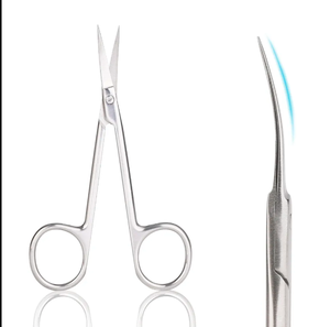 Tijeras Profesionales para Cutículas 001, Herramienta de Belleza Curva con Mango de Cerámica y Hoja de Acero Inoxidable, Punta Afilada, Seguras para Manos Diestras, Manicura - Product Image 3