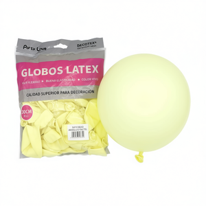 Palloncini in lattice Party Love 30 cm Giallo pastello 50 pezzi in busta Decorazioni - Product Image 2