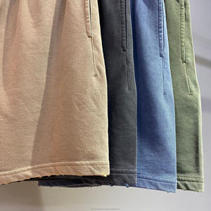 Short de sport en laine à séchage rapide respirant écologique pour femme Short d'entraînement vintage lavé en détresse avec motif solide - Product Image 5