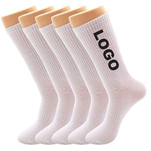Calcetines deportivos con Logo personalizado para hombre y mujer, calcetín unisex de alta calidad, color blanco, 2022 - Product Image 1