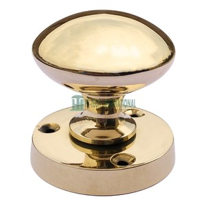 Pomo de puerta de huevo ovalado de latón, pomo de seta, herrajes para muebles pulidos al por mayor, manijas a granel hechas a mano, fabricante de Reino Unido y EE. UU. - Product Image 1