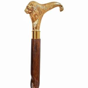 Logo personnalisé canne en bois avec poignée en métal OEM/ODM vente en gros d'usine - Product Image 2