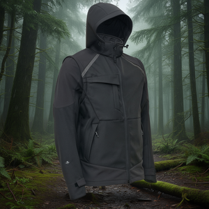 Black ELKA Extreme Softshell <b>Raincoat</b> for Working - Product Image 3