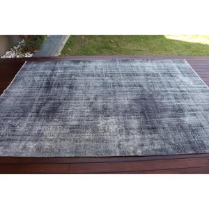 พรมวินเทจขนาดใหญ่ 6x8.9 ฟุต ลายต้นไม้และพืชสีเทาแบบตุรกี - Product Image 3