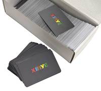 Tarjeta NFC de PVC Negra, NTAG213 215 216, Grabado en Relieve, Lámina Láser, Impresión UV a Todo Color, Tarjetas RFID Personalizadas de Fábrica
