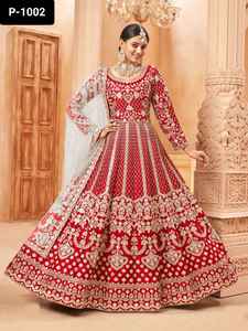 ชุดแฟนซีอนาลกาลีผ้าตาข่ายหนาพร้อมโซ่ชุดทำงานชุดแต่งงานอินเดียชุดซาลวาร์ - Product Image 5