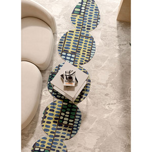 Alfombra de Lana Anudada a Mano Jaanwar, Grande, Azul, Rectangular, 9x12, con Pelo Alto y Suave, para Sala de Estar o Dormitorio - AIWL-7029 - Product Image 5