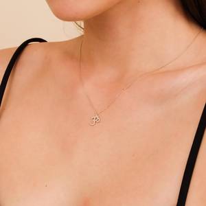 Blissful Om Pendentif Religieux 18k Or Fin Meilleure Qualité Om Ganesha Pendentif Collier Diamant Naturel Enfants Pendentif Pour Cadeaux - Product Image 3