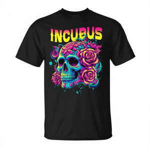 T-shirt Halloween con teschio di corvo e fiore Incubus Morning View - Product Image 2