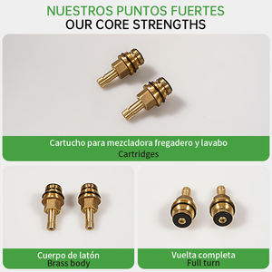 Cartouches modernes SOLVEX, corps en laiton, demi-<span class=keywords><strong>tour</strong></span>, quart <span class=keywords><strong>de</strong></span> <span class=keywords><strong>tour</strong></span> et <span class=keywords><strong>tour</strong></span> complet, rondelle en silicone pour salle <span class=keywords><strong>de</strong></span> bain et cuisine - Product Image 5