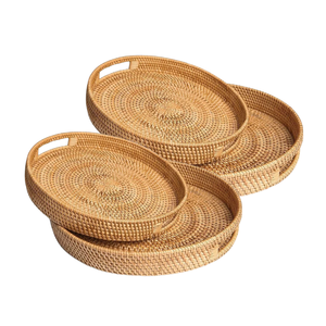 ผลิตภัณฑ์ชั้นนำสัมผัสกับความสวยงามของการออกแบบที่ใช้งานได้ด้วยถาดหวายทำจากช่างฝีมือของเราที่มีคุณภาพสูง - Product Image 1