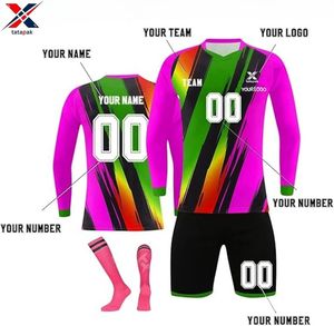 Maillot de football d'équipe professionnel imprimé, respirant, léger, séchage rapide, tissu 100% polyester, court, unisexe, design personnalisé, nom - Product Image 2