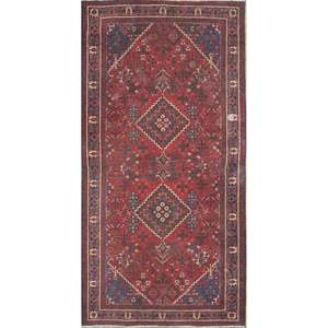One Of The Kind Hand-Knotted <b>Wool</b> Rug _ Luxurious Vintage Design, 10'4 x 3'7, Artisan <b>Crafted</b> - Product Image 1