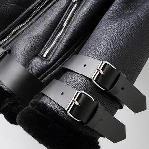 Veste en cuir véritable style décontracté respirante coupe-vent col montant logo frontal vêtement d'automne pour hommes 2026 - Product Image 5