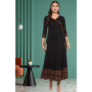 Algodón Impreso Anarkali Kurta Ropa Africana - Product Image 4