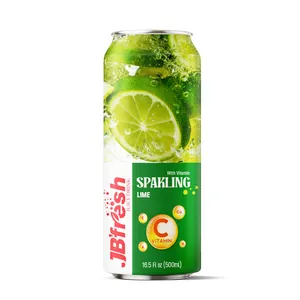 Venta al por mayor mejor precio Sparking Lime Juice bebida 500ml lata refresco carbonatado OEM/ODM Freesample