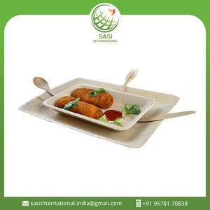 Vaisselle en feuille de palmier biodégradable écologique Assiettes et plateaux jetables de différentes tailles pour les mariages - Product Image 2